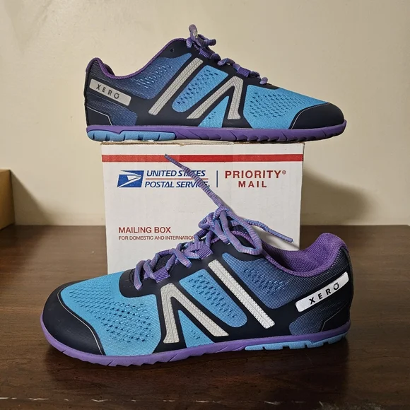 Xero Shoes HFS Minimalist Road Running Sneakers Blue Purple Womens 7.5 Worn Once - Picture 6 of 13